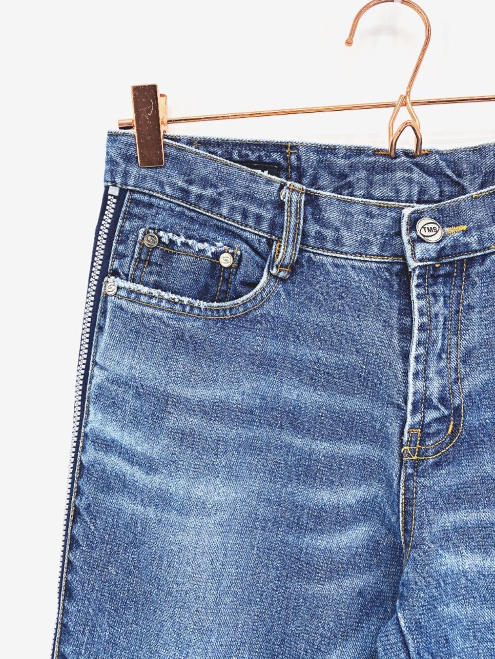 Times TM Jeans Vintage Y2K Side Zipper Bootcut Jeans - Picture 2 of 12
